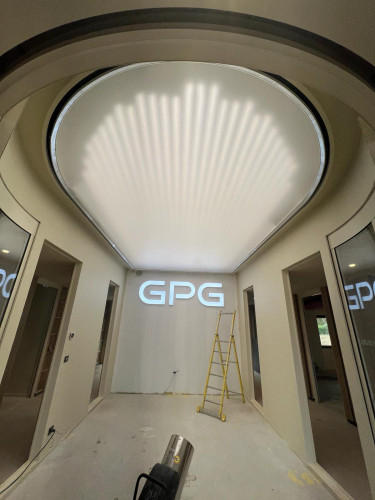 Plafond tendu clim lumineux réalisé à Agen (47)